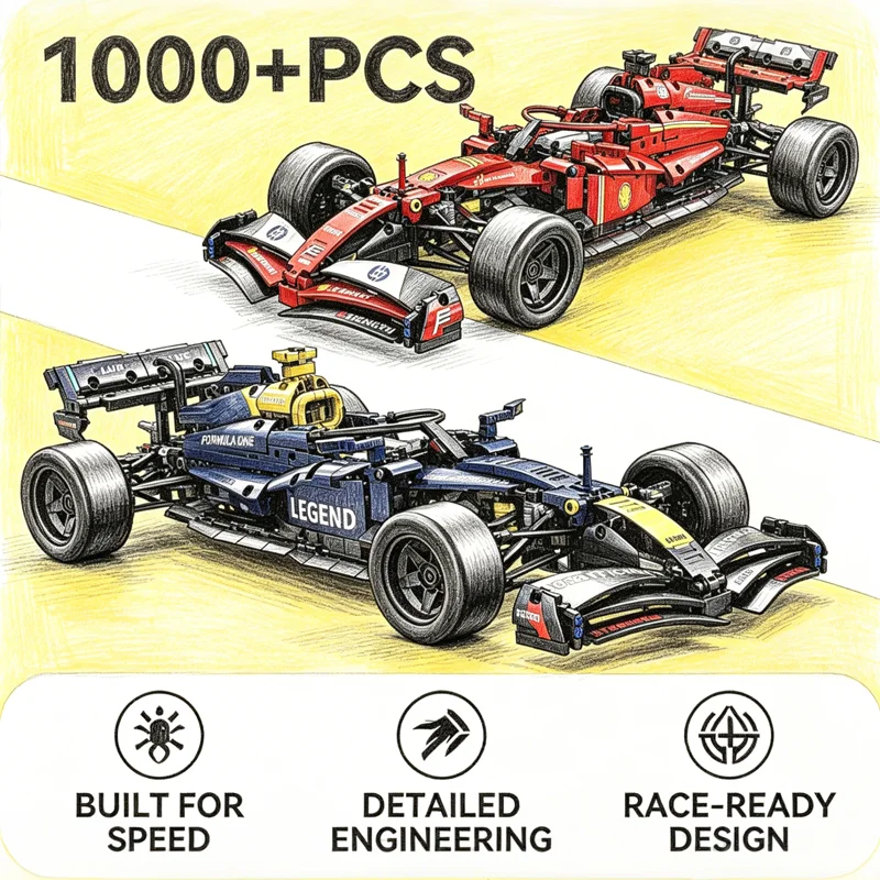 Fórmula 1 - Ferrari 1:10 + 1000 peças